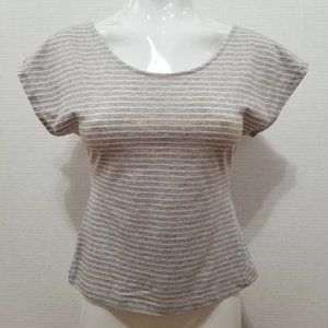 Wet Seal top Small striped bow ladder back cutout flirty Y2K 100% cotton